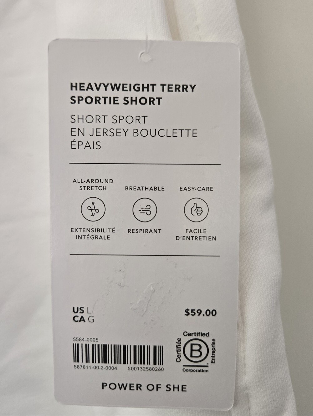 NWT Athleta Heavyweight Terry Sportie Shortie Shorts - Picture 3 of 4